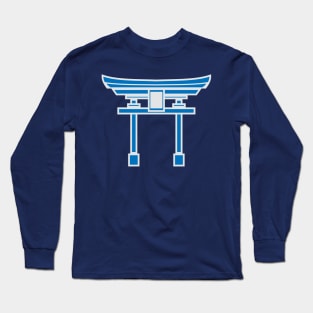 Torii gate (blue) Long Sleeve T-Shirt